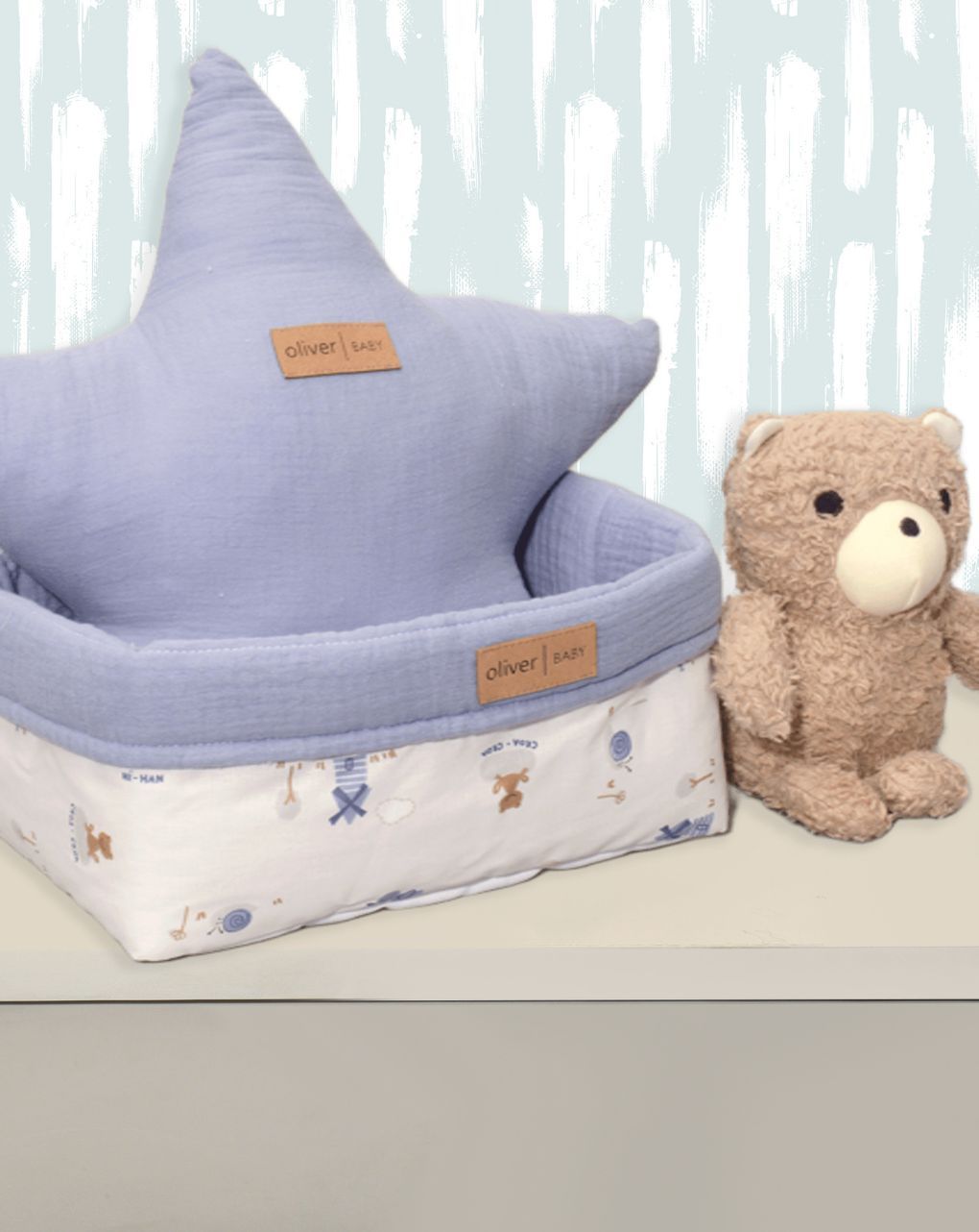 Baby oliver καλάθι αποθήκευσης διπλής όψης σχέδιο 414 ραφ 46-6712/414 - BABY OLIVER