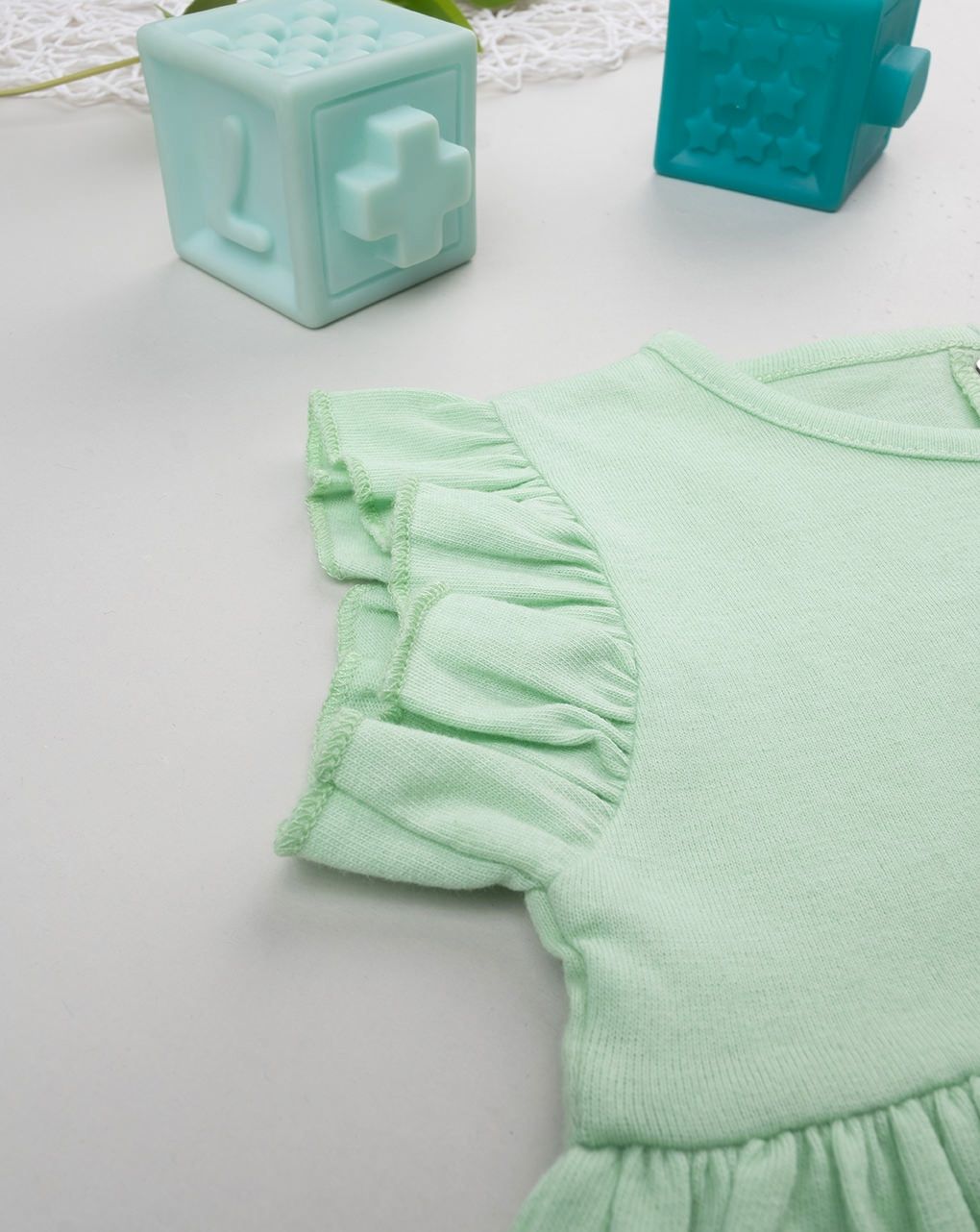 βρεφικό φόρεμα πράσινο με φράουλες για κορίτσι - Prénatal