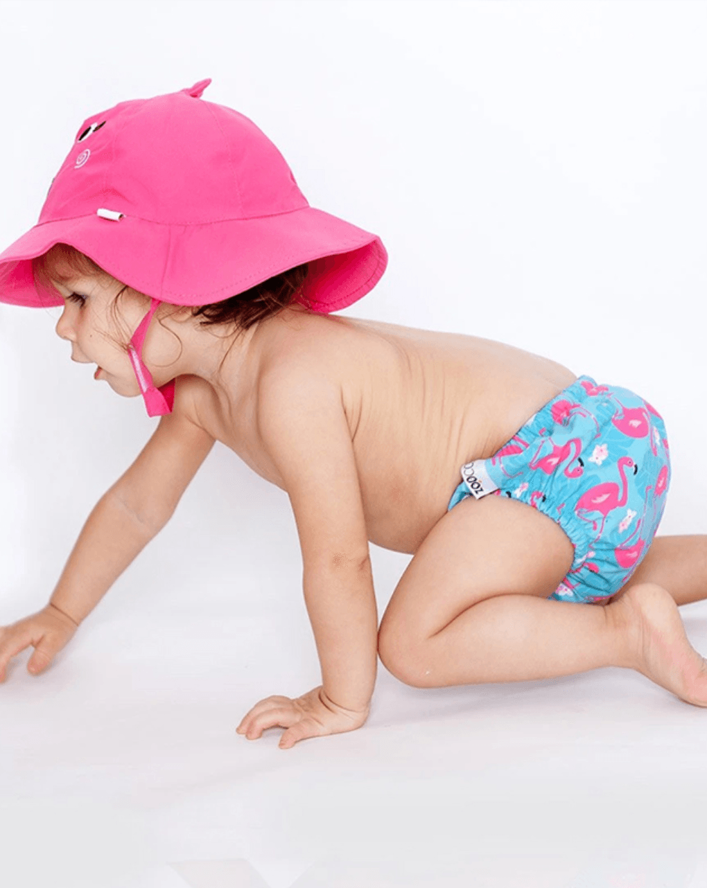 Zoocchini σετ μαγιό και καπέλο upf50+ franny the flamingo 6-24 μηνών zoo1706 - Zoocchini