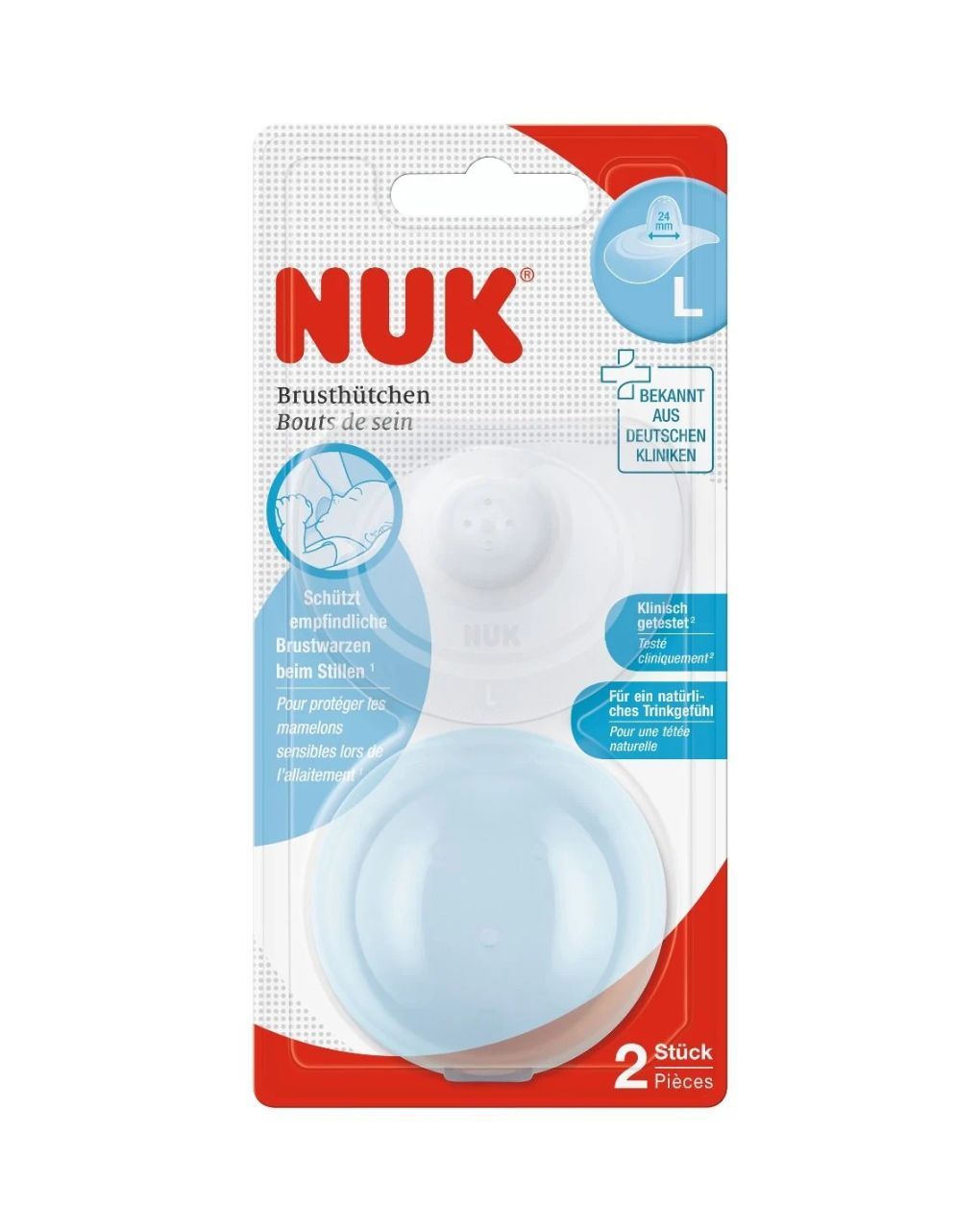 Nuk ψευδοθηλές σιλικόνης 2τμχ large 10721314 - Nuk