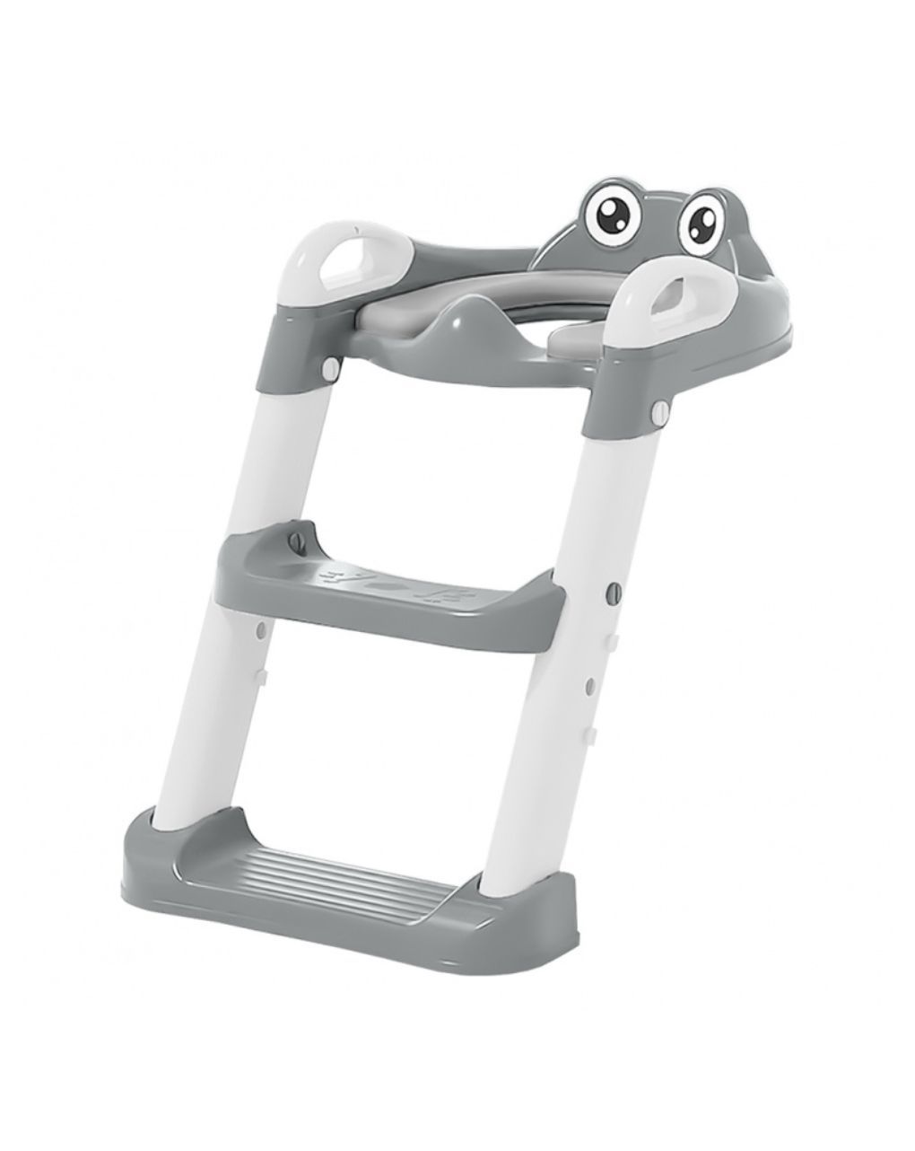 Bebe stars κάθισμα τουαλέτας με χερούλια και σκαλοπατάκια frog grey 56-186 - Bebe Stars