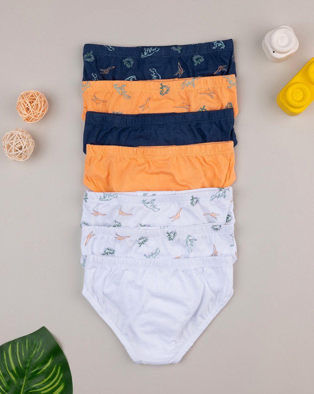 παιδικά σλιπ με δεινόσαυρους πακέτο x7 για αγόρι - Prénatal