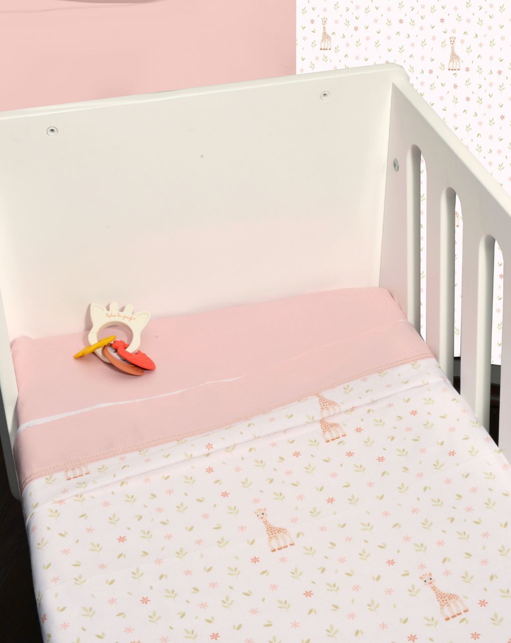 Sophie la girafe σεντόνια λίκνου σετ 2 75x110 σχέδιο 502 46-6704/502 - SOPHIE LA GIRAFE