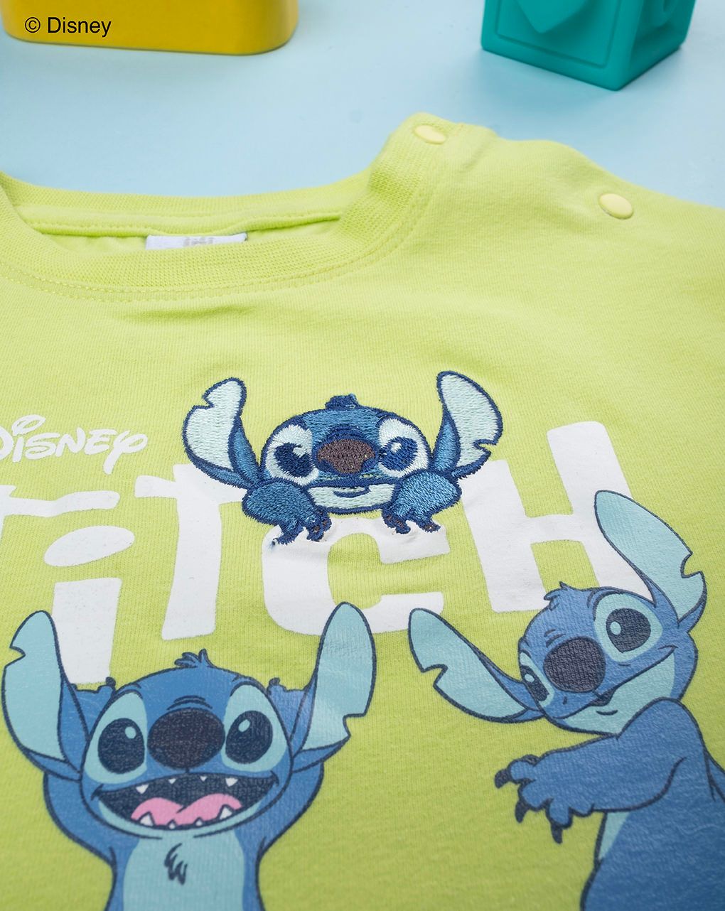 βρεφικό t-shirt λαχανί stitch για αγόρι - Prénatal