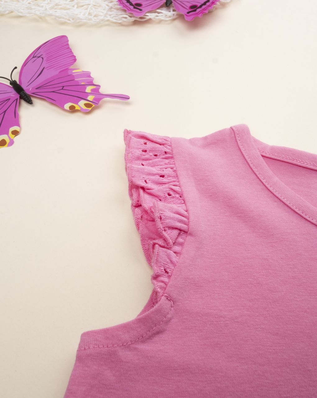 παιδική αμάνικη μπλούζα ροζ sangallo για κορίτσι - Prénatal