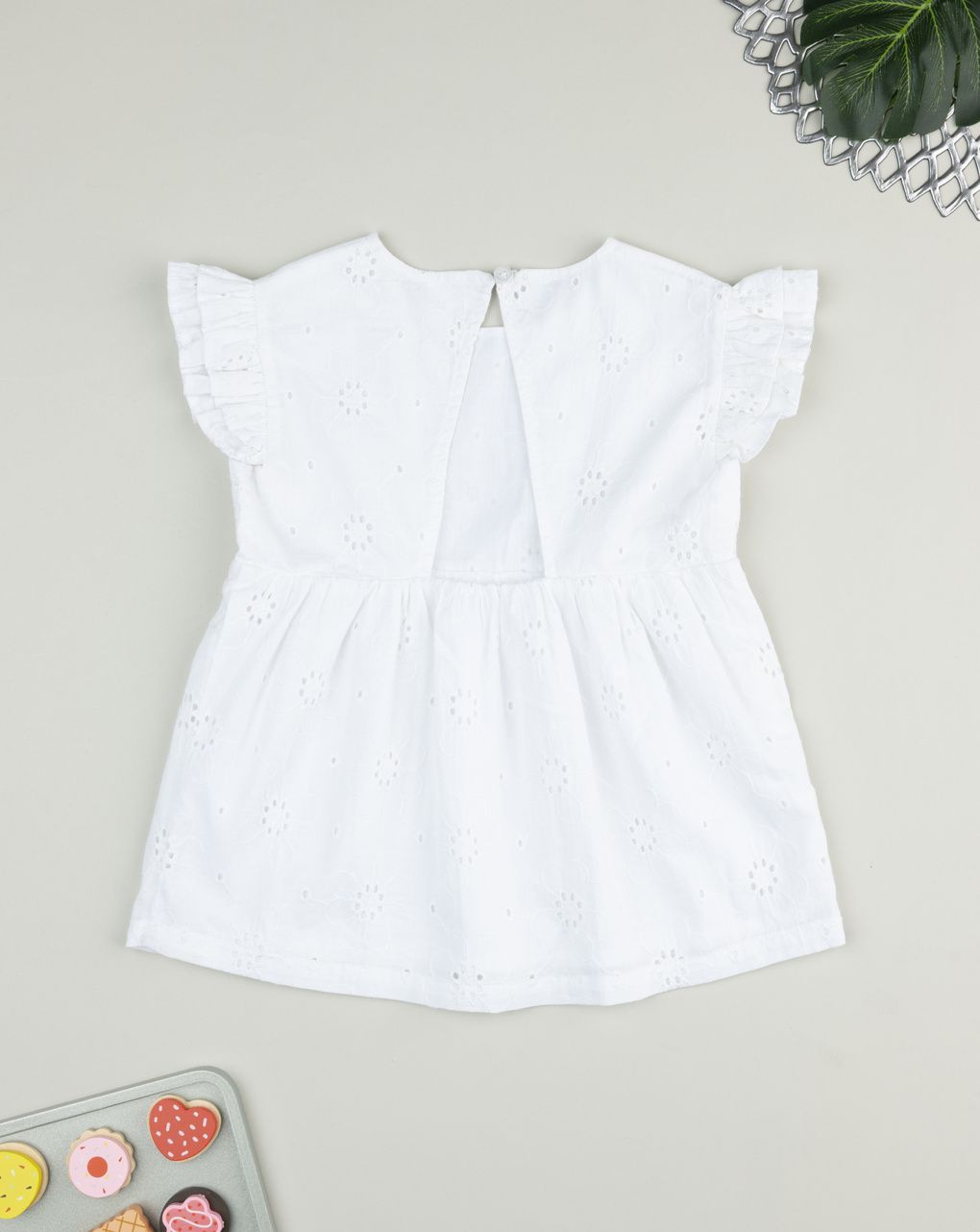 παιδικό πουκάμισο λευκό δαντέλα sangallo για κορίτσι - Prénatal