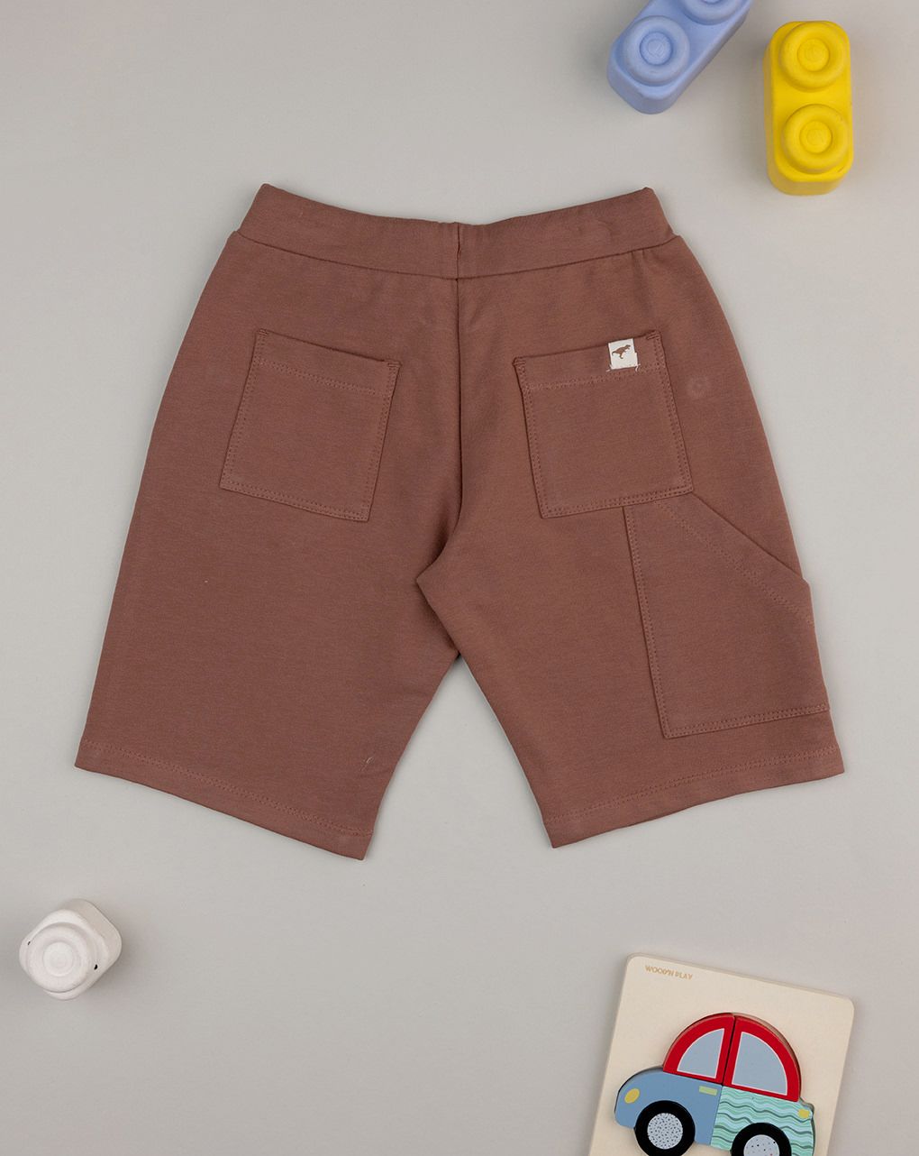 παιδική βερμούδα καφέ dino για αγόρι - Prénatal
