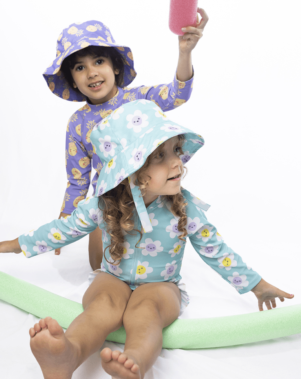 Zoocchini ολόσωμο μαγιό με μανίκια uv pineapple 6 μηνών - 4 ετών zoo12602 - Zoocchini