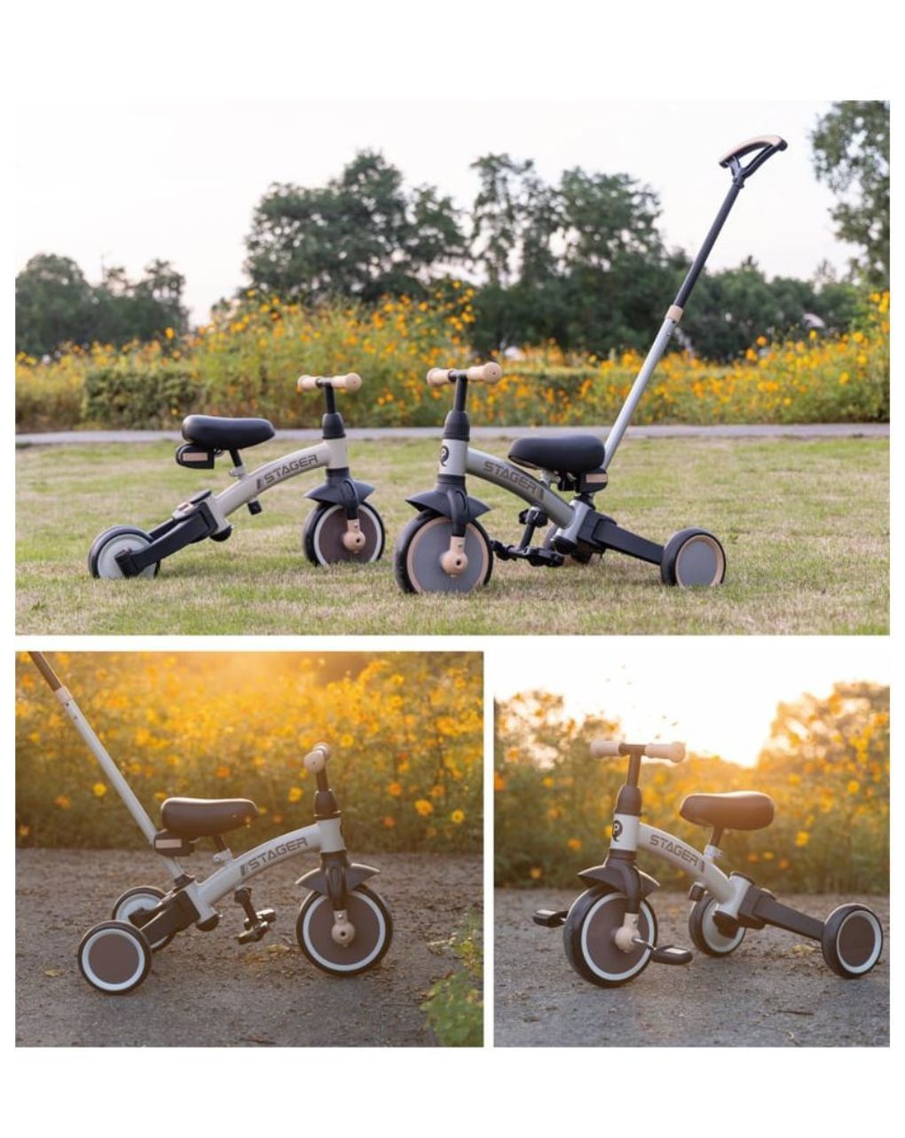 Qplay ποδήλατο τρίκυκλο stager 3in1 silver 01-1212075-04 - QPLAY