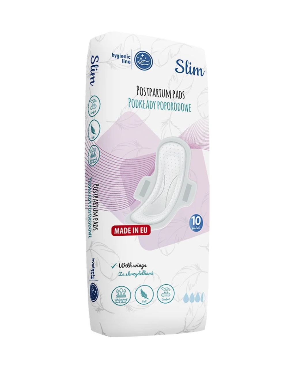 Akuku σερβιέτες λοχείας slim με φτερά 10τμχ a0069 - Akuku