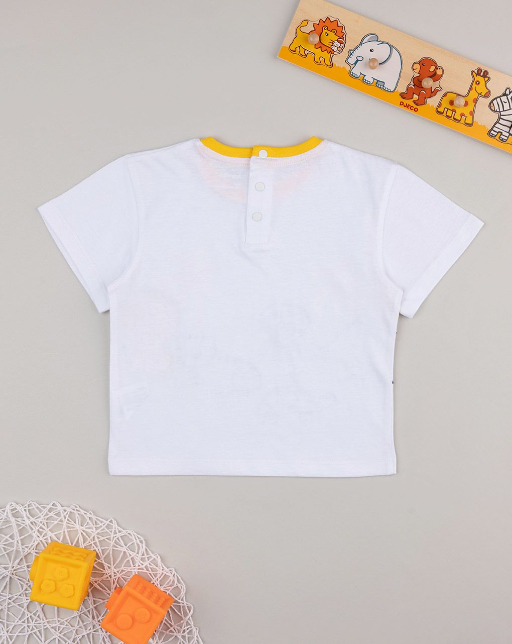βρεφικό t-shirt λευκό/κίτρινο savana για αγόρι - Prénatal
