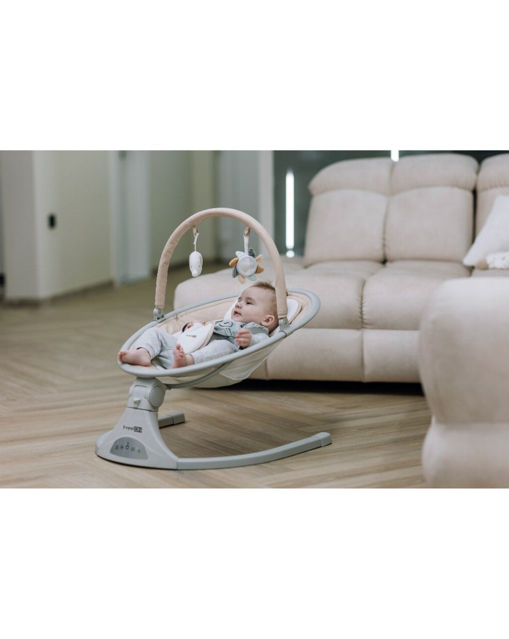 Freeon ηλεκτρικό ρηλάξ elite swing με μουσική beige 84904 - Freeon