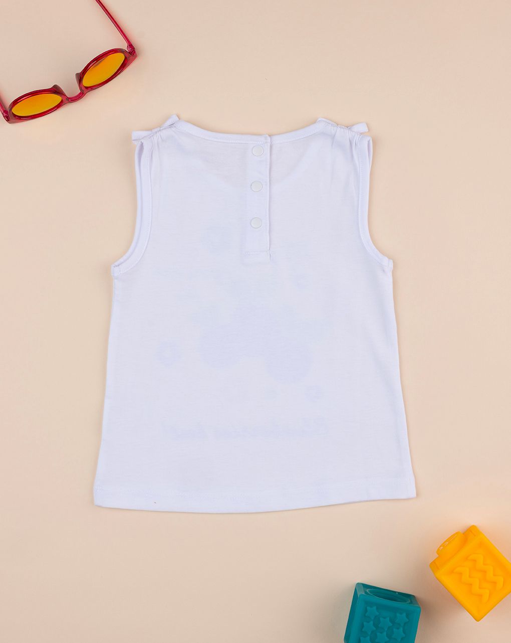 βρεφική αμάνικη μπλούζα λευκή blueberries για κορίτσι - Prénatal