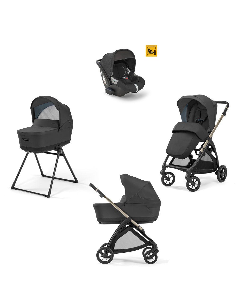 Inglesina σύστημα μεταφοράς electa trio με iridio chassis και darwin κάθισμα upper black - Inglesina