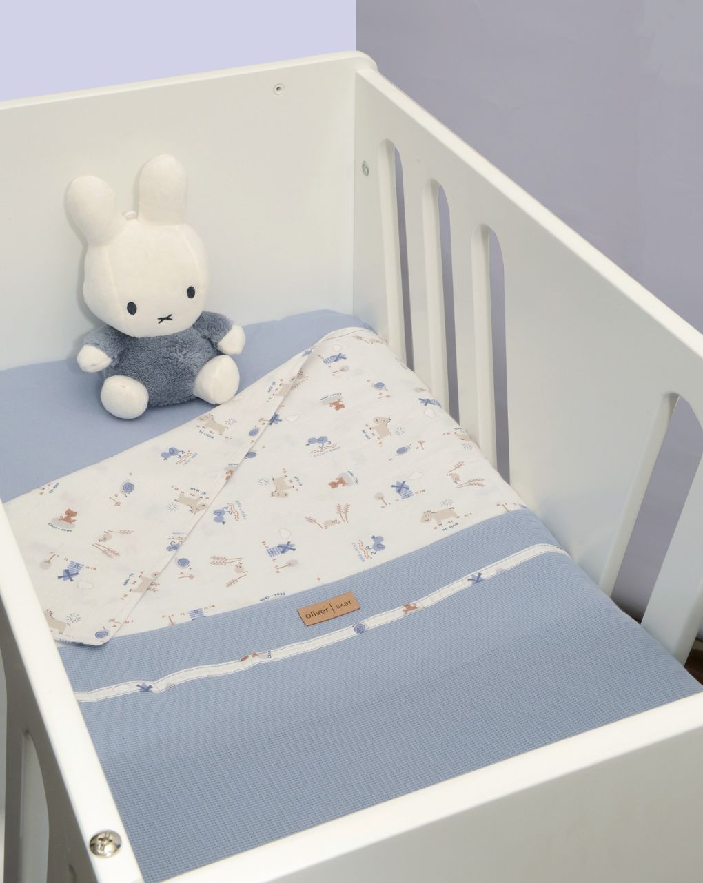 Baby oliver καλοκαιρινή κουβέρτα διπλής όψης 75x95 σχέδιο 414 ραφ 46-6721/414