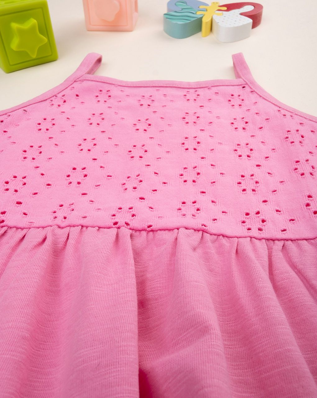 παιδικό φόρεμα ροζ sangallo για κορίτσι - Prénatal