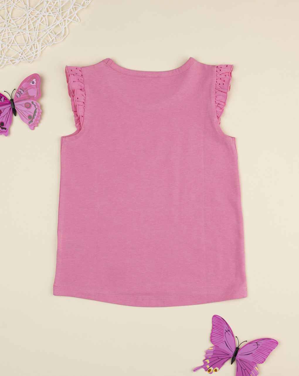 παιδική αμάνικη μπλούζα ροζ sangallo για κορίτσι - Prénatal