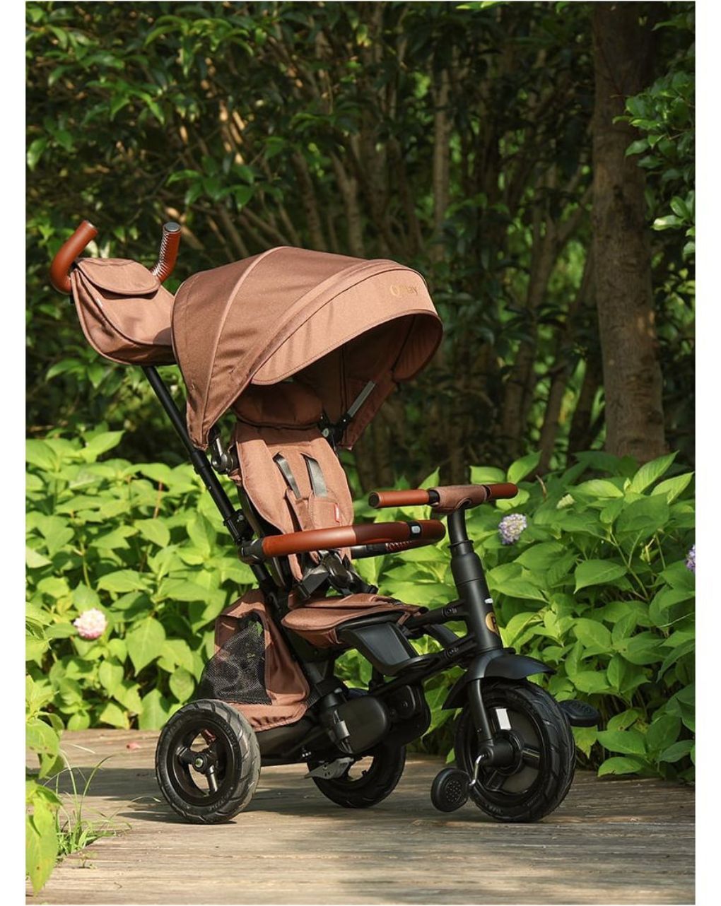 Qplay ποδήλατο τρίκυκλο rito deluxe air gel wheels brown 01-1212068-04 - QPLAY