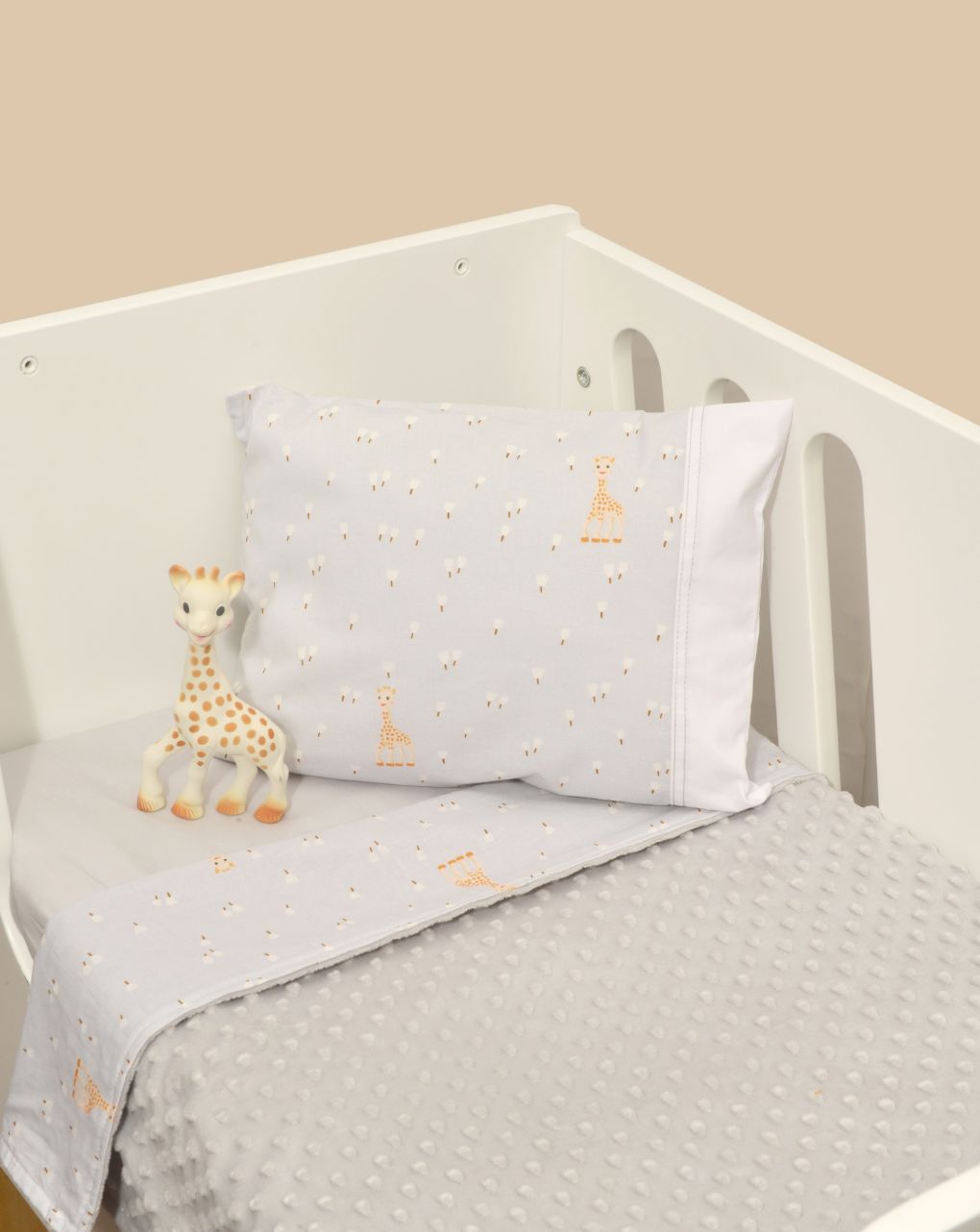 Sophie la girafe κουβέρτα κούνιας διπλής όψης minky σχέδιο 505 46-6724/505 - SOPHIE LA GIRAFE