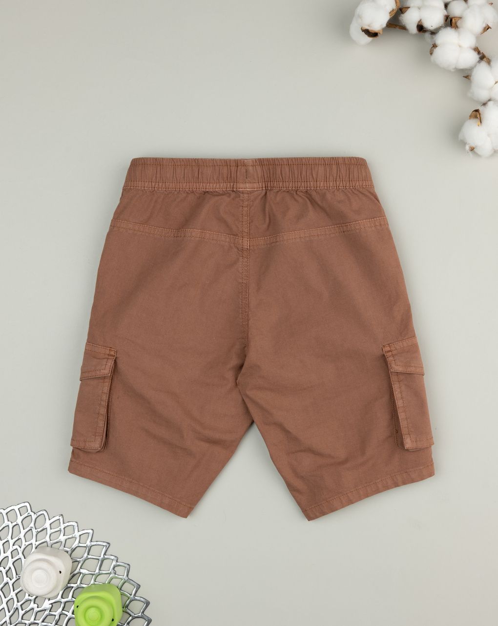 παιδική βερμούδα cargo καφέ για αγόρι - Prénatal