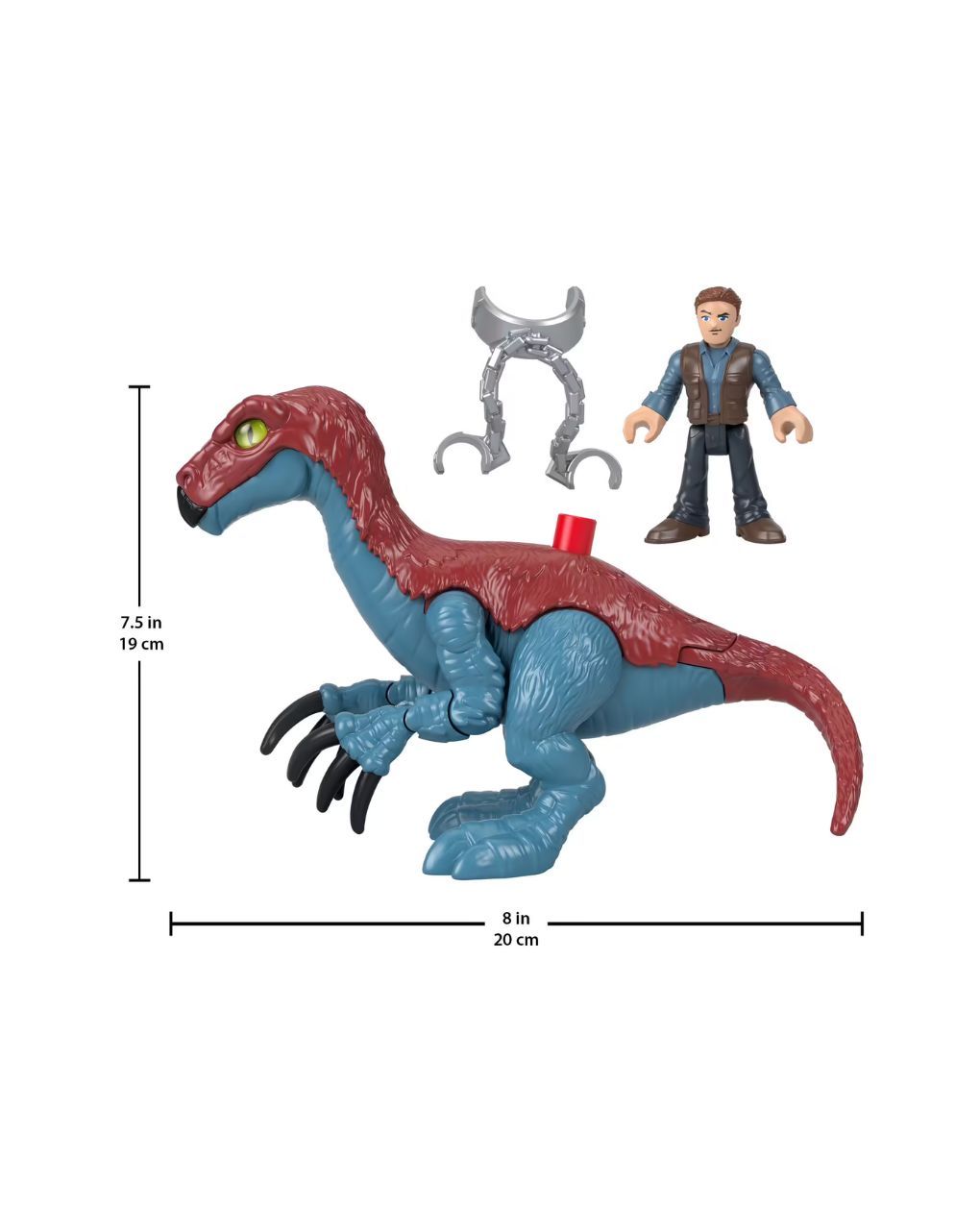 Mattel imaginext jurassic world 3 δεινόσαυρος και φιγούρα gvv65 - Jurassic World