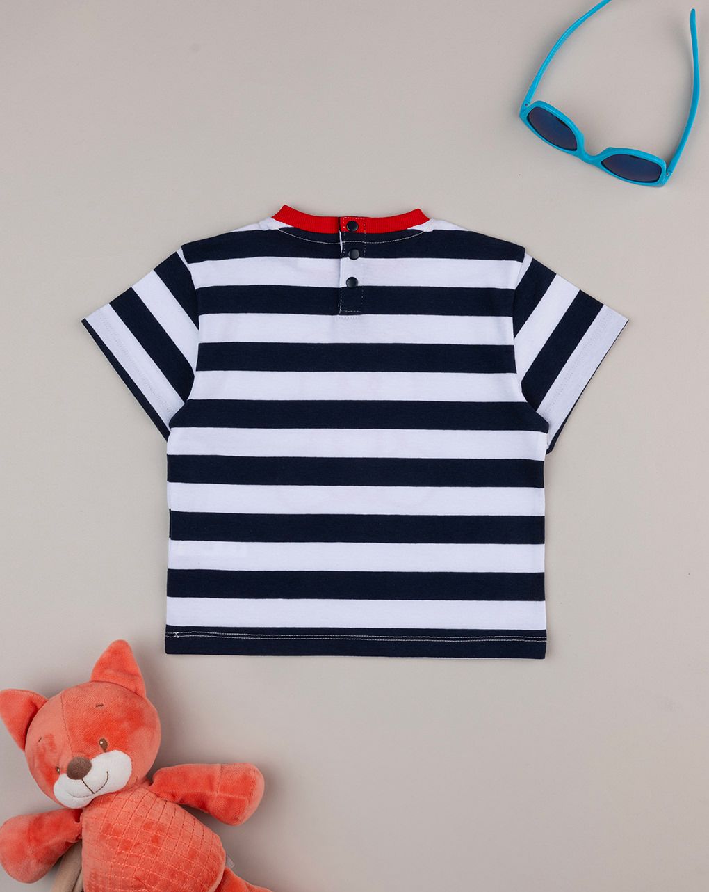 βρεφικό t-shirt ριγέ teddy για αγόρι - Prénatal