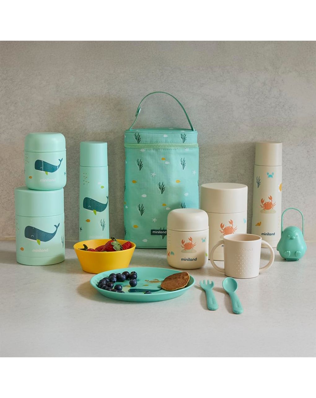 Miniland σετ εύκαμπτα κουταλοπίρουνα ml89665 - Miniland