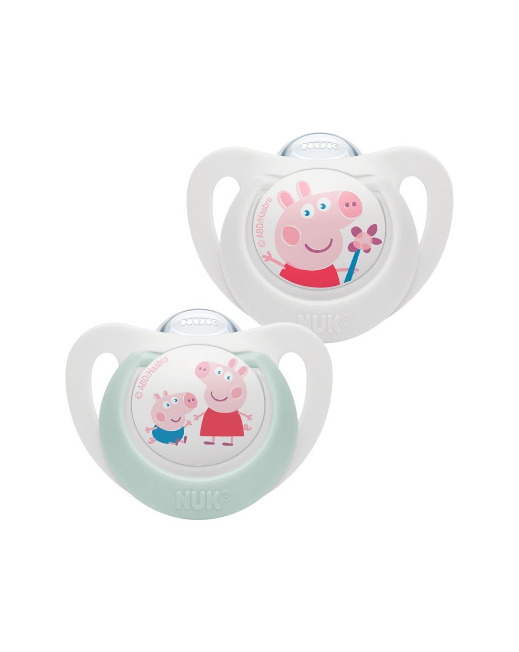 Nuk πιπίλα σιλικόνης star 2τμχ 18-36m peppa pig 10177219