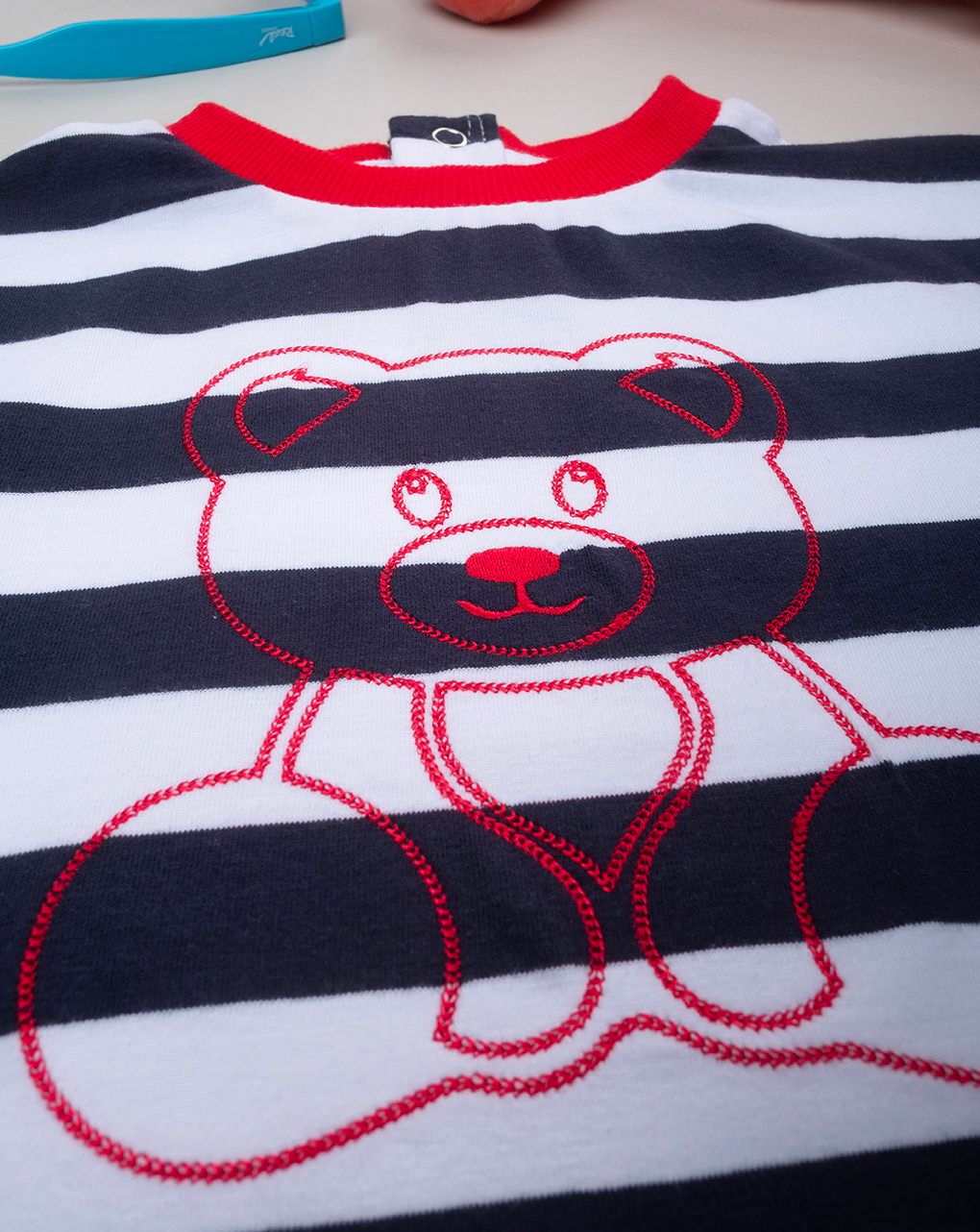 βρεφικό t-shirt ριγέ teddy για αγόρι - Prénatal