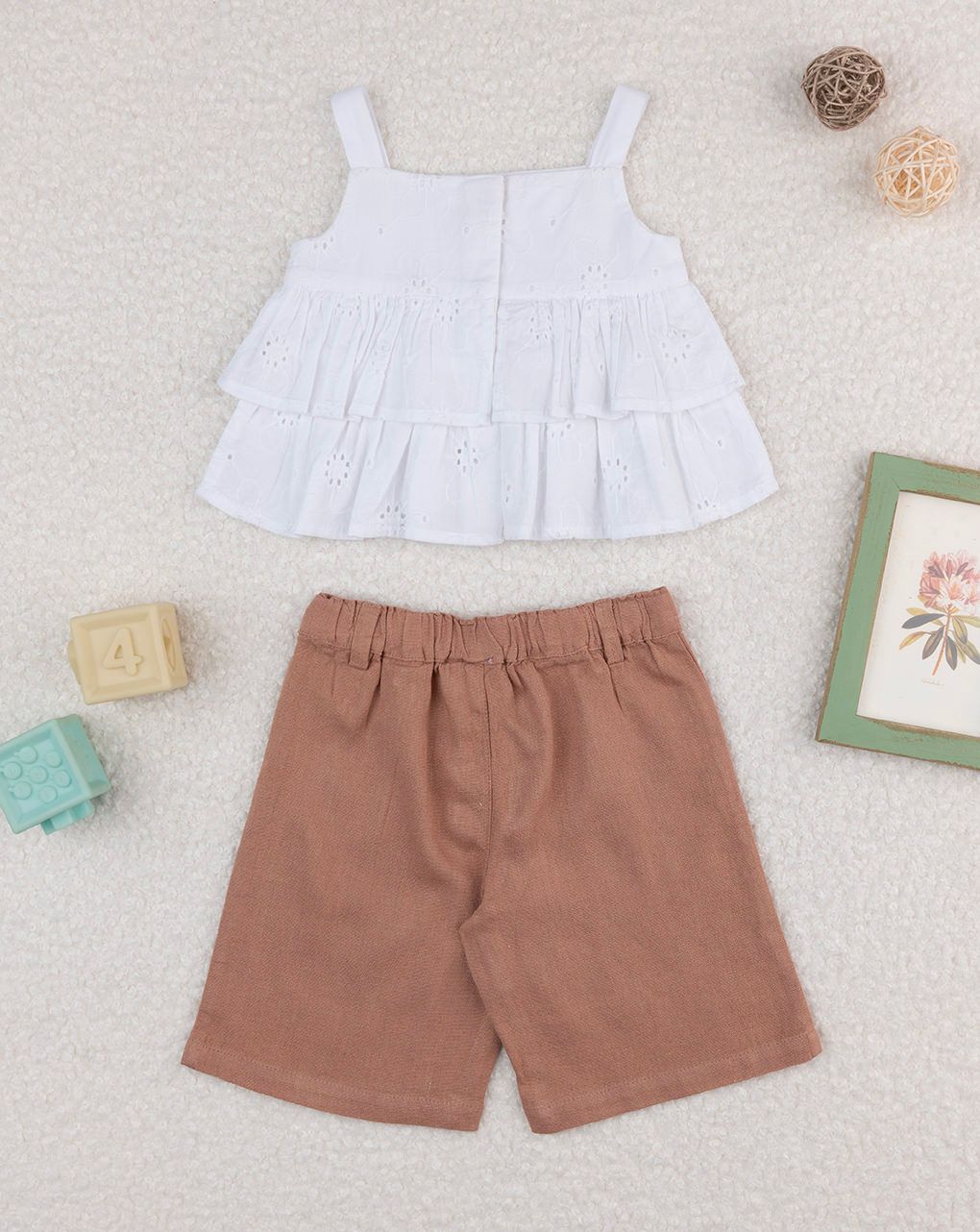 βρεφικό σετ μπλούζα sangallo και παντελόνι για κορίτσι - Prénatal