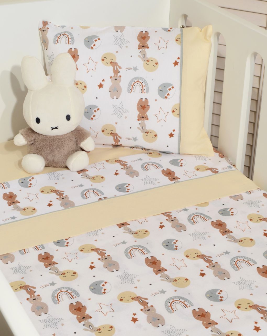 Baby oliver σετ σεντόνια κούνιας 110x170 σχέδιο 410 καμηλό 46-6706/410 - Baby Oliver