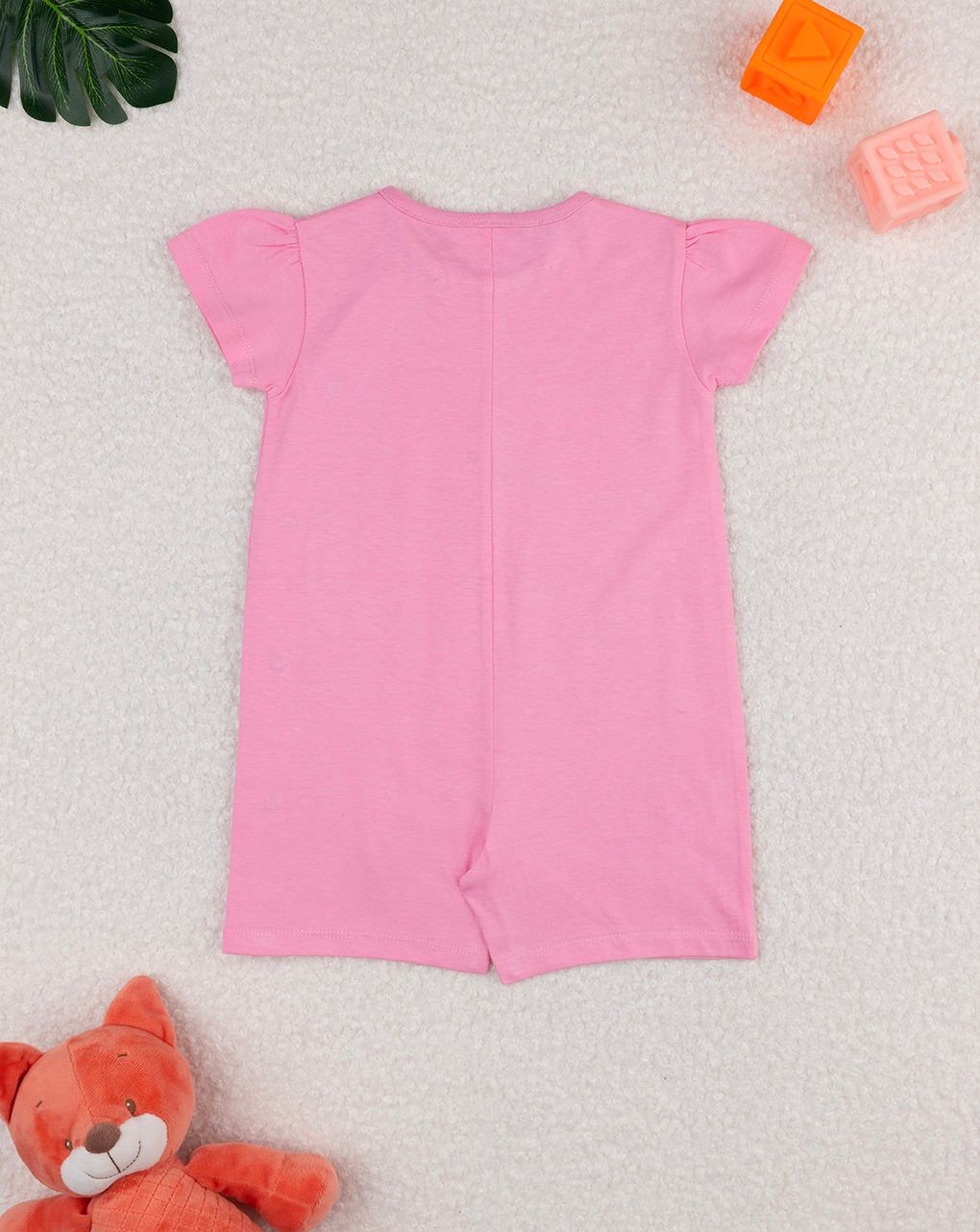 βρεφική ολόσωμη πιτζάμα ροζ με γατάκια για κορίτσι - Prénatal