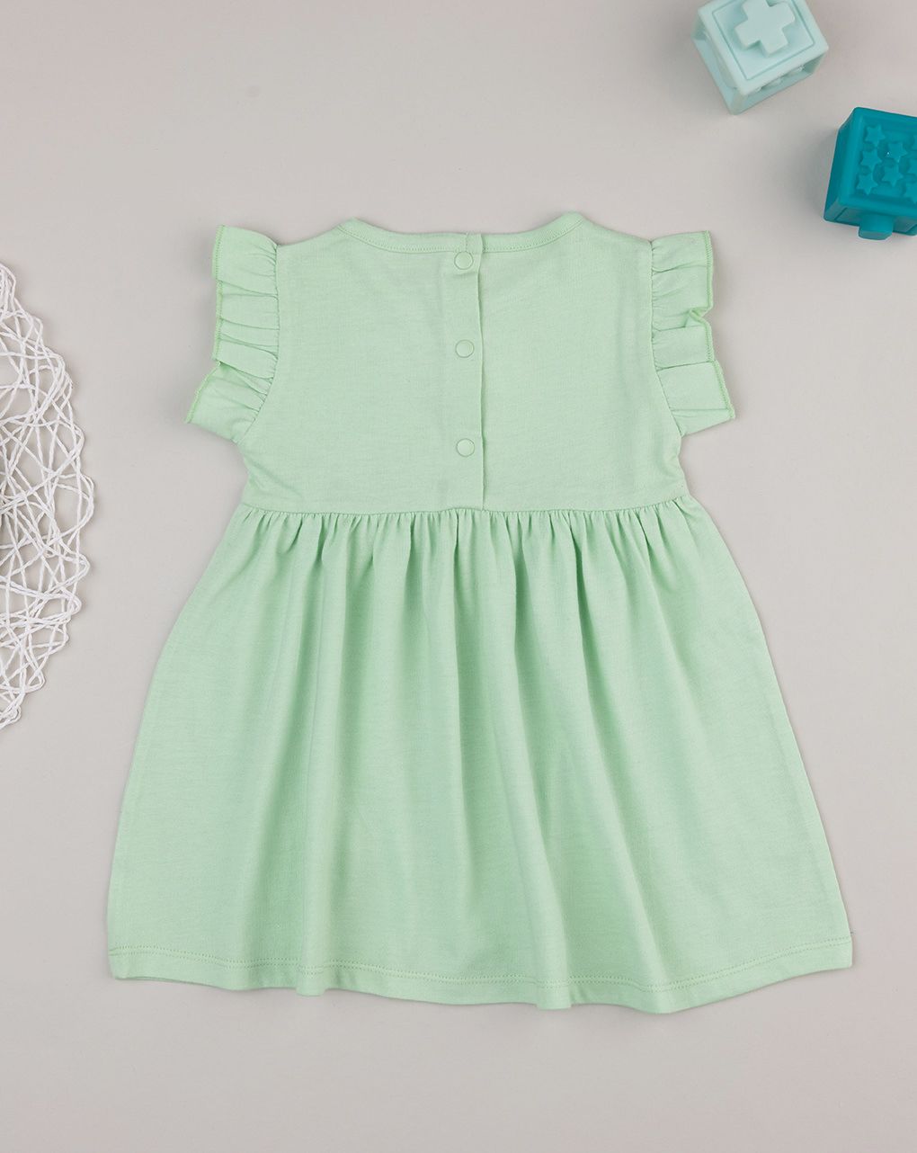 βρεφικό φόρεμα πράσινο με φράουλες για κορίτσι - Prénatal