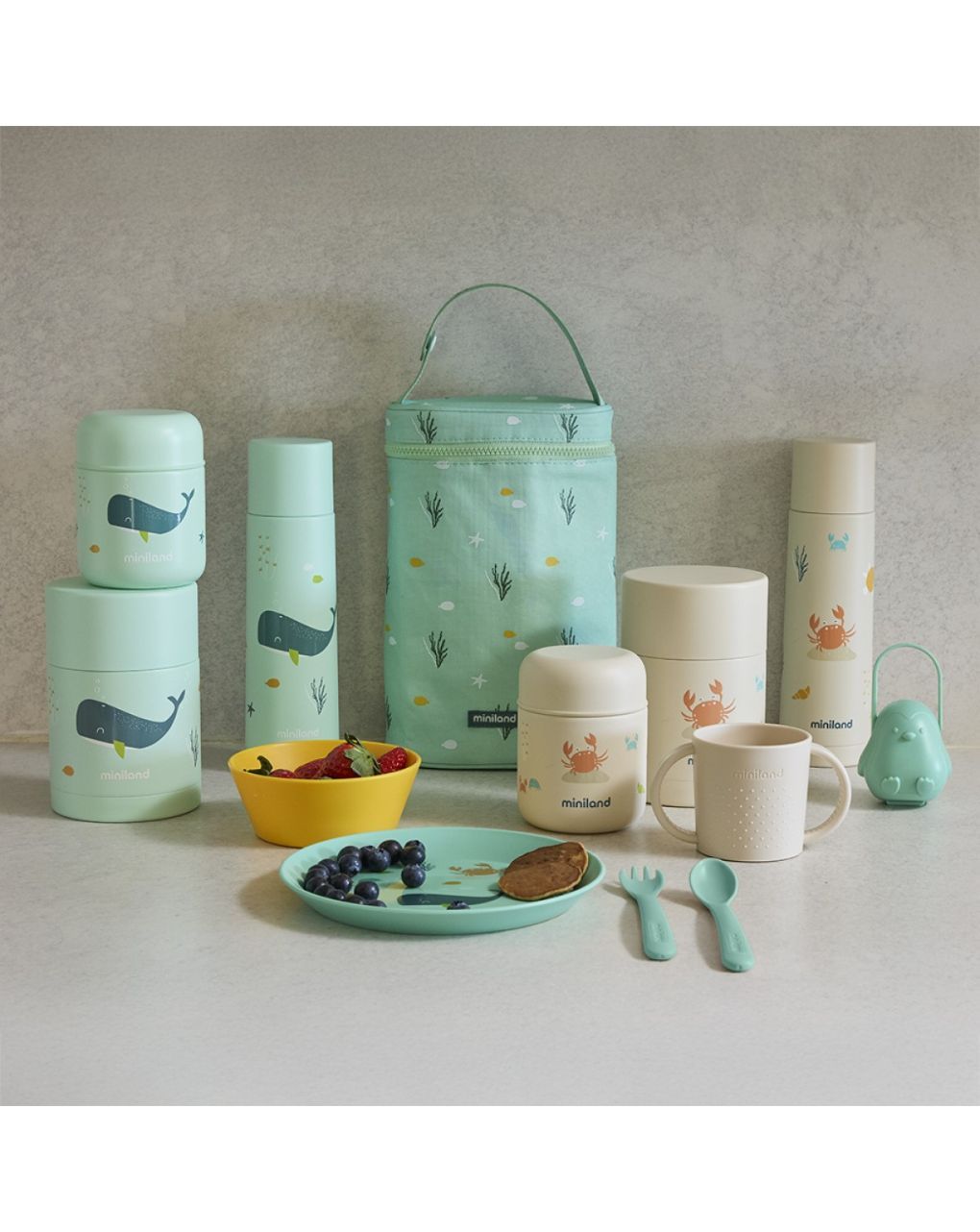 Miniland mini θερμός φαγητού 600ml ocean crab ml89642 - Miniland