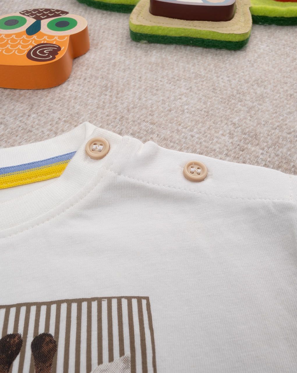 βρεφικό t-shirt λευκό safari για αγόρι - Prénatal