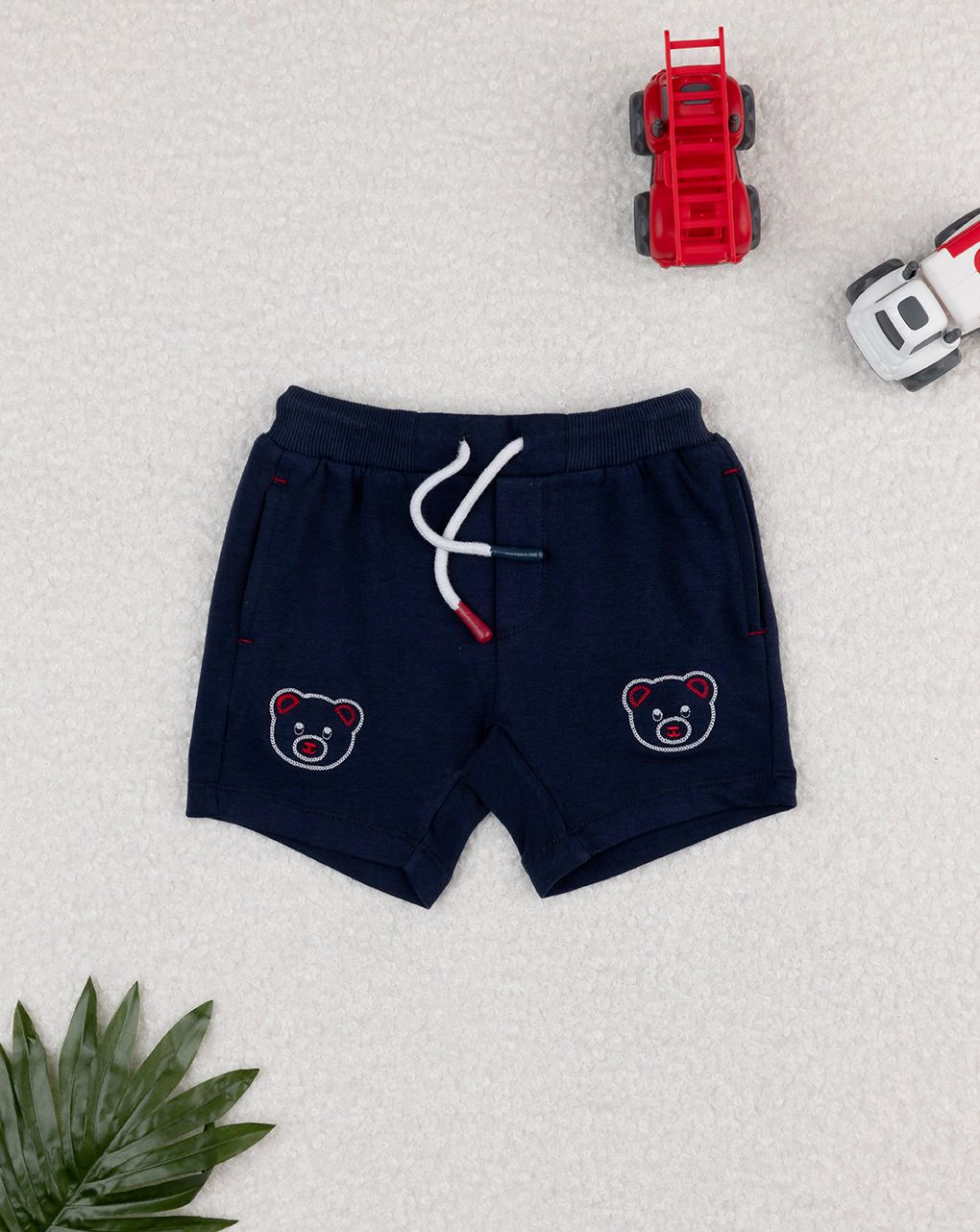 βρεφικό σορτσάκι μπλε teddies για αγόρι