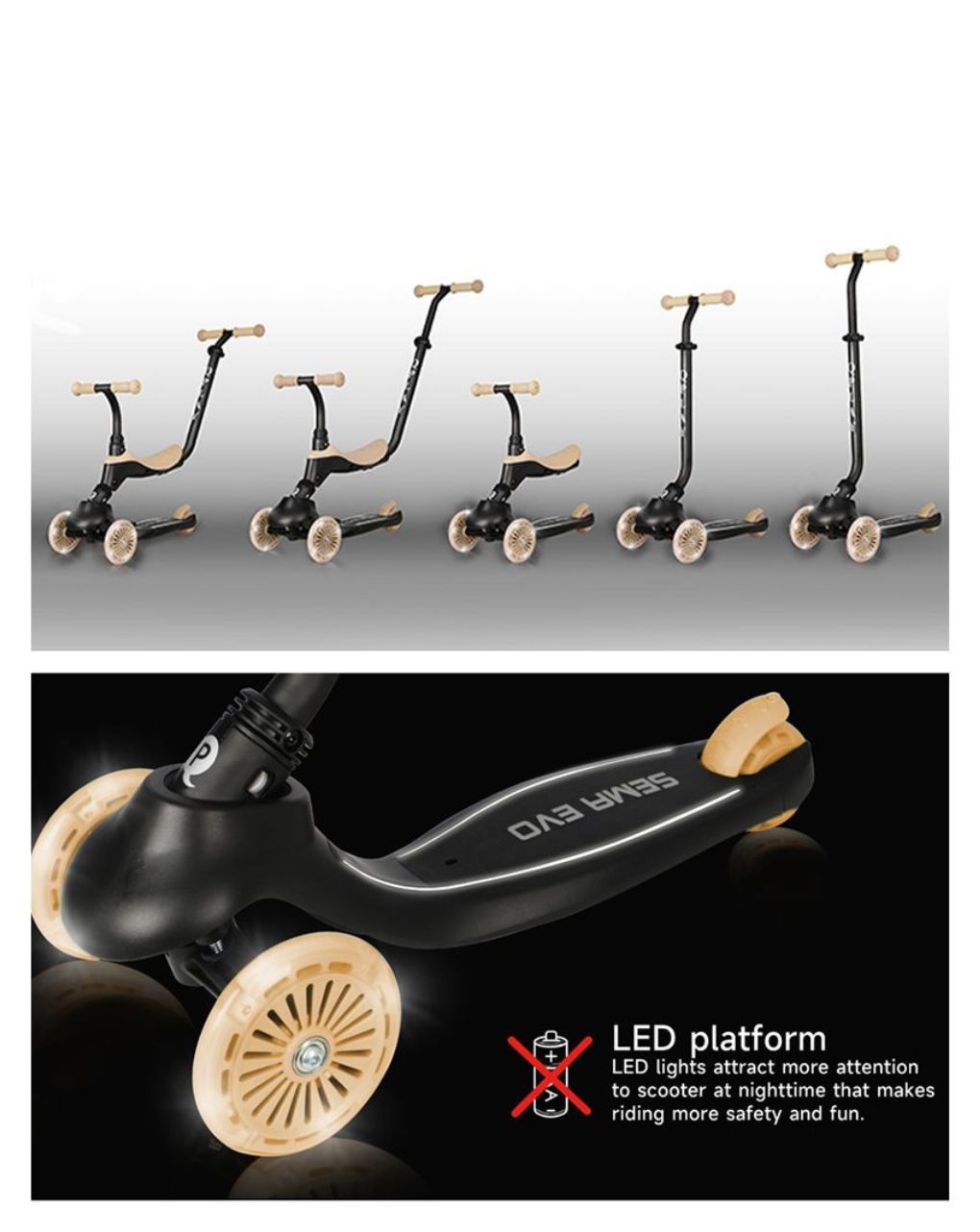 Qplay sema evo 5in1 scooter πατίνι sky blue 01-1212076-03 - QPLAY