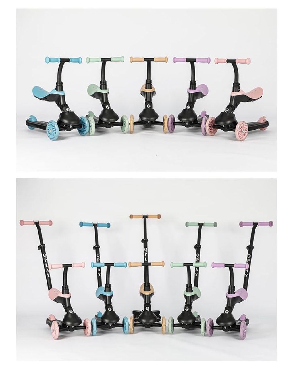 Qplay sema evo 5in1 scooter πατίνι coral pink 01-1212076-02 - QPLAY