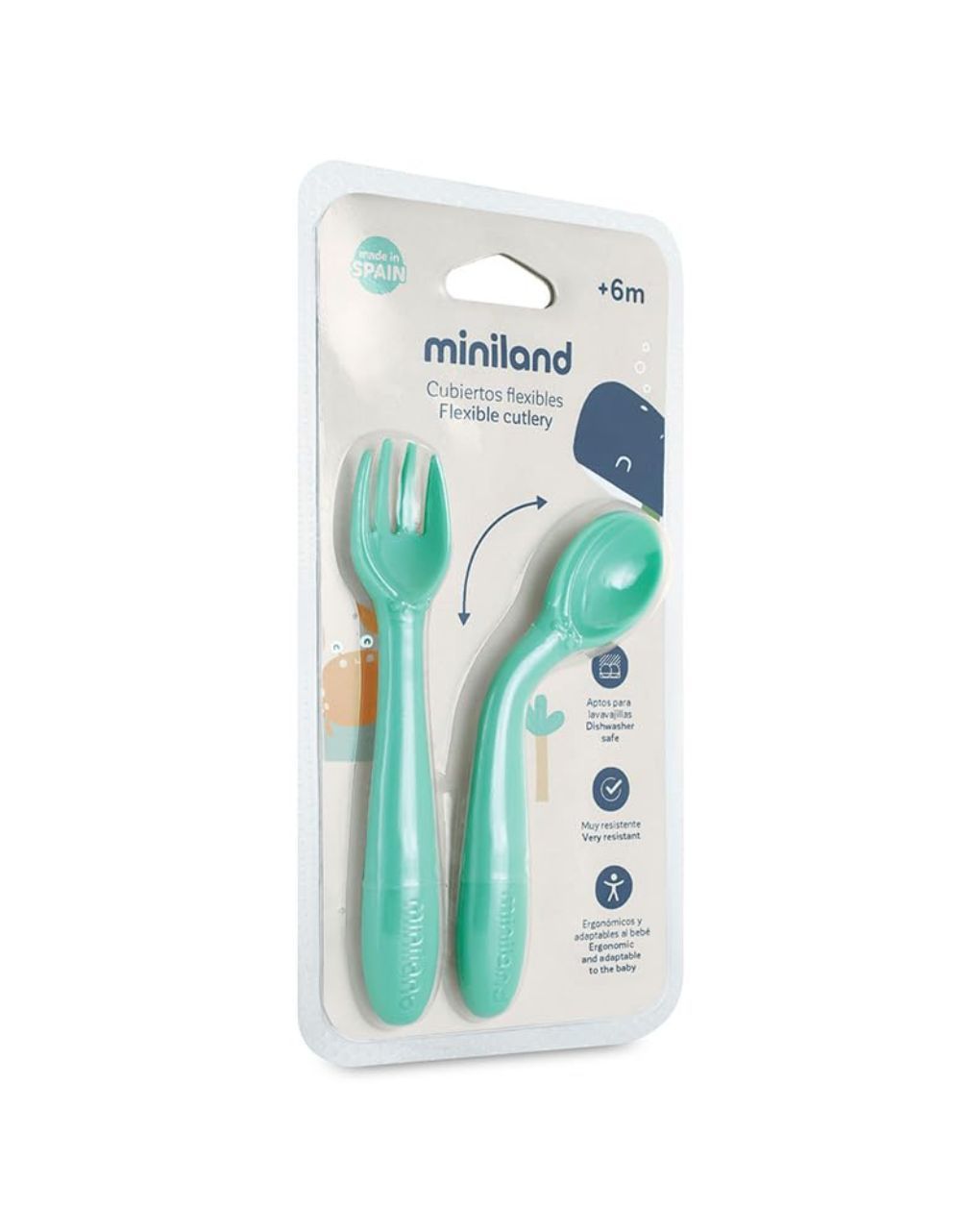 Miniland σετ εύκαμπτα κουταλοπίρουνα ml89665 - Miniland