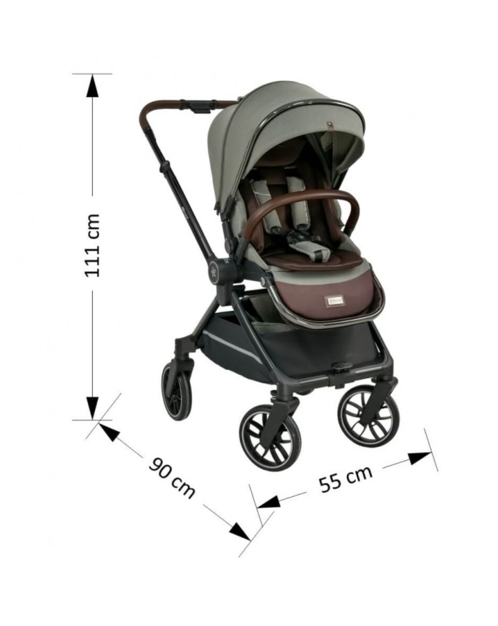 Bebe stars πολυκαρότσι mirage 2σε1 olive 331-189 - Bebe Stars