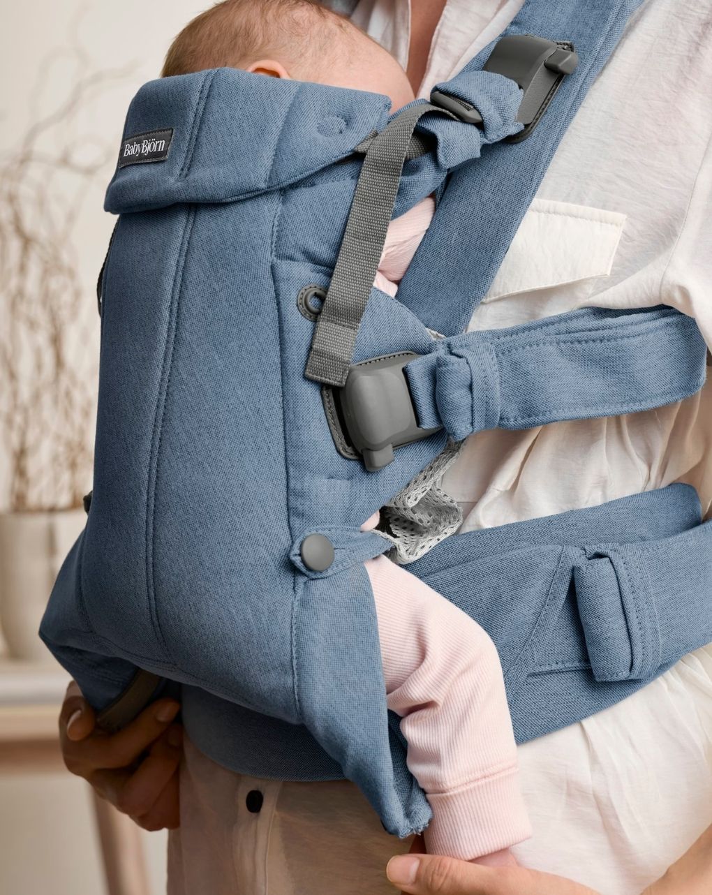 Babybjörn μάρσιπος harmony woven mélange blue 088033 - Baby Bjorn