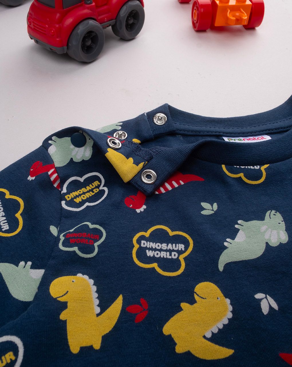 βρεφική πιτζάμα μπλε/κόκκινη dino για αγόρι - Prénatal
