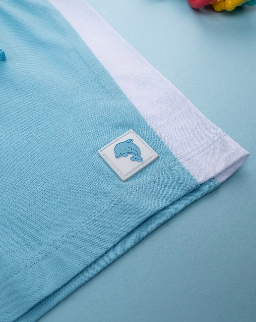 βρεφικό σορτσάκι γαλάζιο με δελφίνι για αγόρι - Prénatal