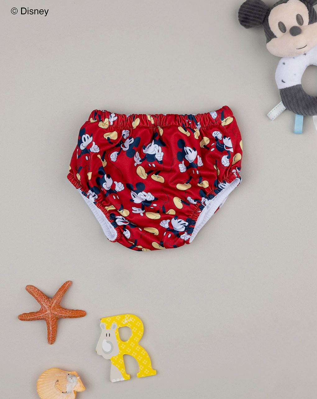 βρεφικό μαγιό πάνα κόκινο mickey για αγόρι