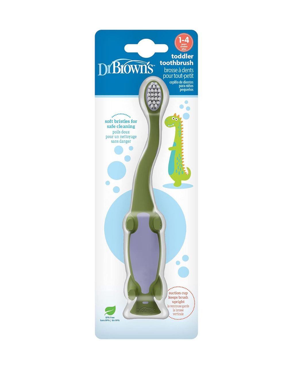 Dr. brown's οδοντόβουρτσα δεινοσαυράκι green hg088 - Dr Browns