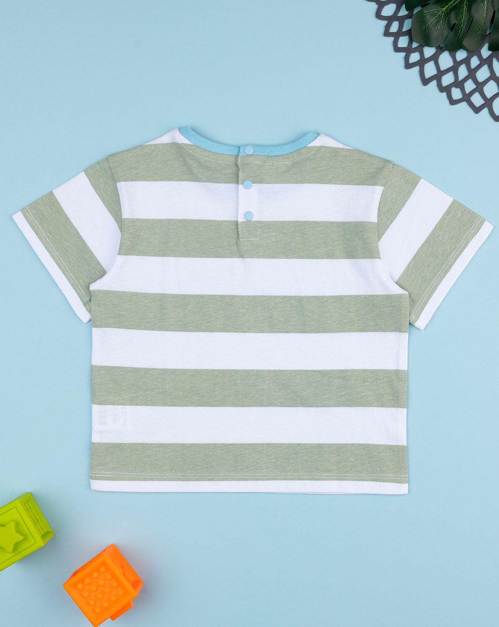 βρεφικό t-shirt ριγέ με χελώνα για αγόρι - Prénatal