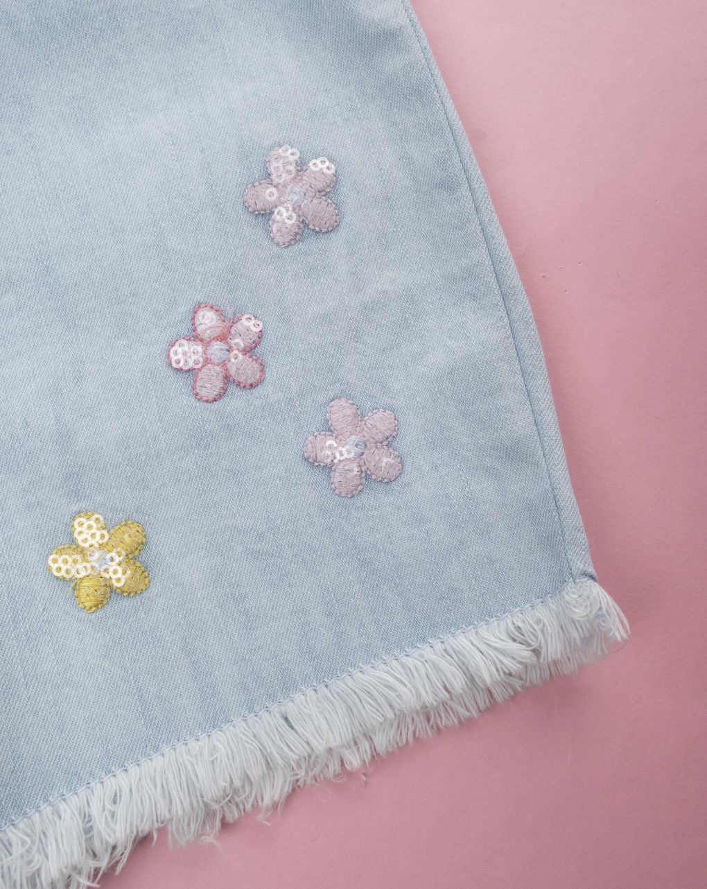 βρεφική τζιν ολόσωμη φόρμα με λουλούδια για κορίτσι - Prénatal