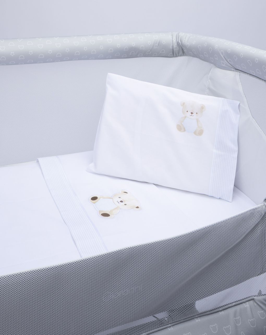 βρεφικό σετ για λίκνο/πορτ-μπεμπέ με αρκουδάκι πακέτο x3