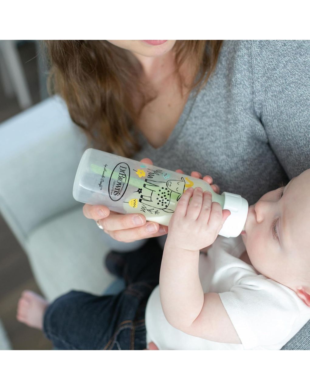 Dr. brown's options+ πλαστικό μπιμπερό 2τμχ με στενό λαιμό σκιουράκι+κατσικούλα 250ml sb82042 - Dr Browns