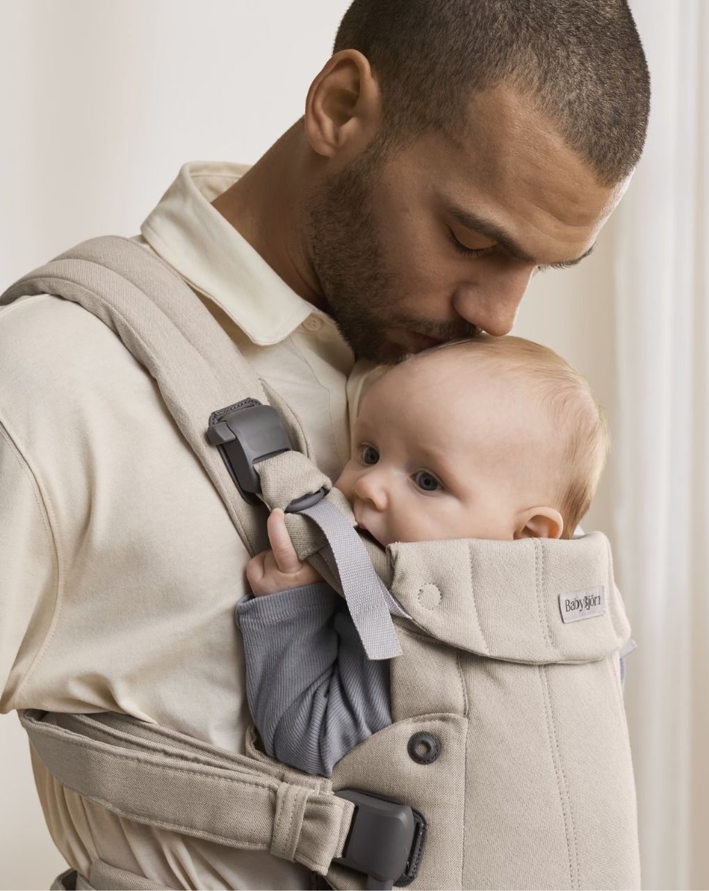 Babybjörn μάρσιπος harmony woven mélange light beige 088032 - Baby Bjorn